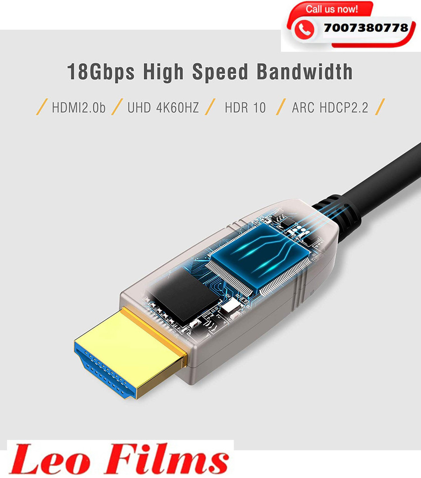 Leo Films HDMI Cable 50 m 4K Fiber Optical Leo Films Flipkart