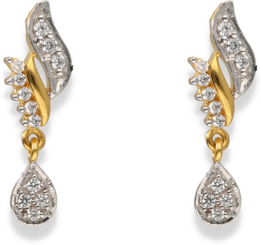 Buy 14k Gold Cubic Zirconia Earrings Online In India  Etsy India