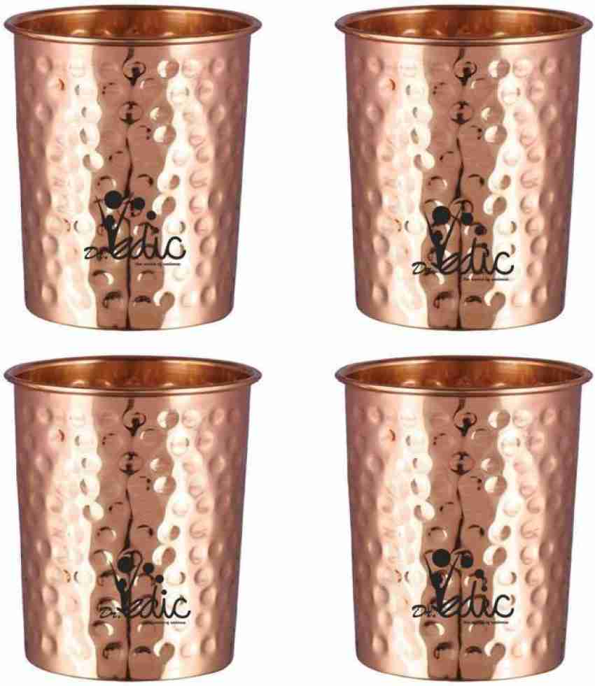 Pure Copper Tumbler Cup Tumbler Hammered Cup Ayurveda Health ( 300ml)