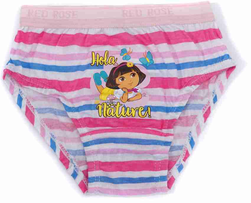 Buy Red Rose Panties Dora The Explorer Print Pack of 3 Orange Yellow Pink  for Girls (6-12Months) Online in India, Shop at  - 2795711