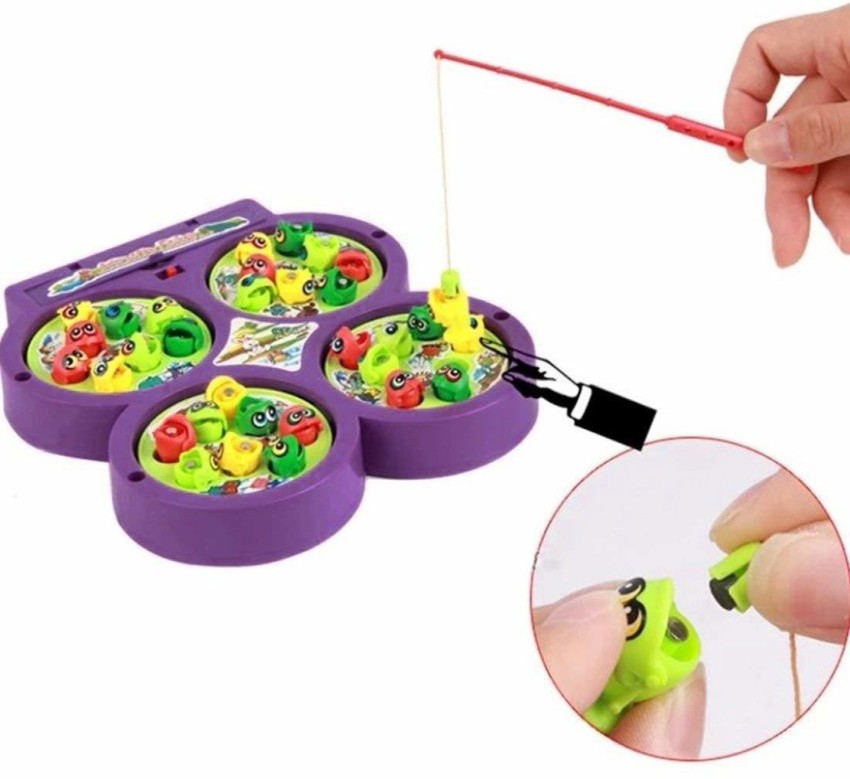 iChoice Fishing Games for Kids Include 32 Pieces Fishes and 4 Fishing Rod,  Musical Fish Catching Game with Sound - Fishing Games for Kids Include 32  Pieces Fishes and 4 Fishing Rod