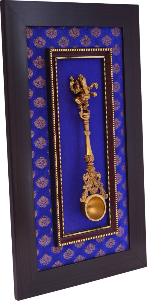 Buy decorative brass dancing ganesha spoon wall art for living