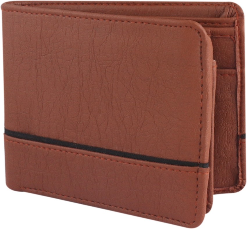 Nice Purse Boys Tan Artificial Leather Wallet Tan Price in India