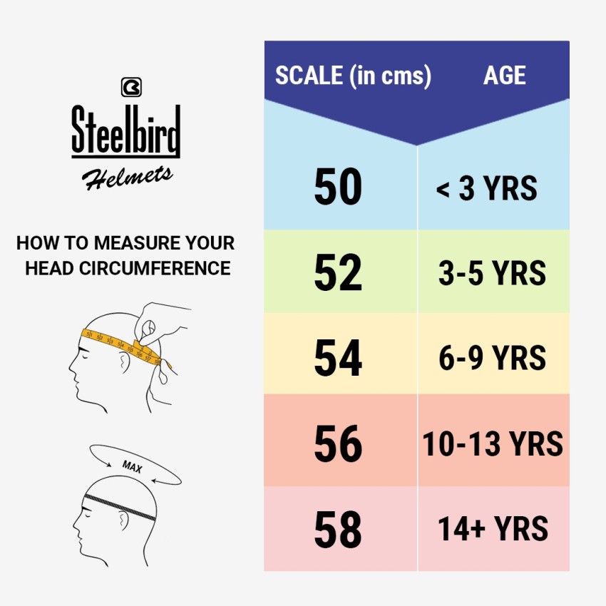 Child discount helmet sizes