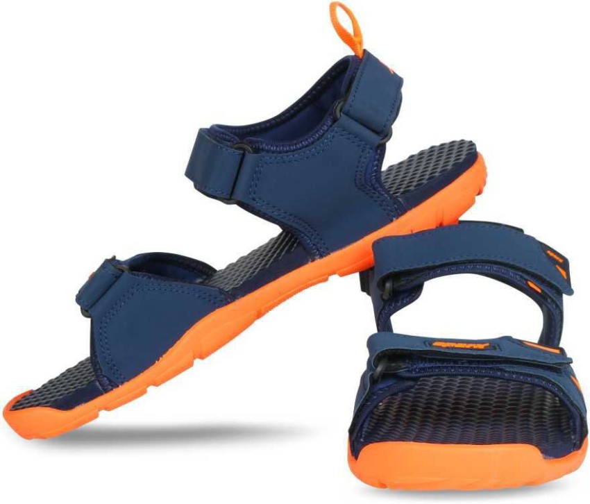 Orange and 2025 blue sandals