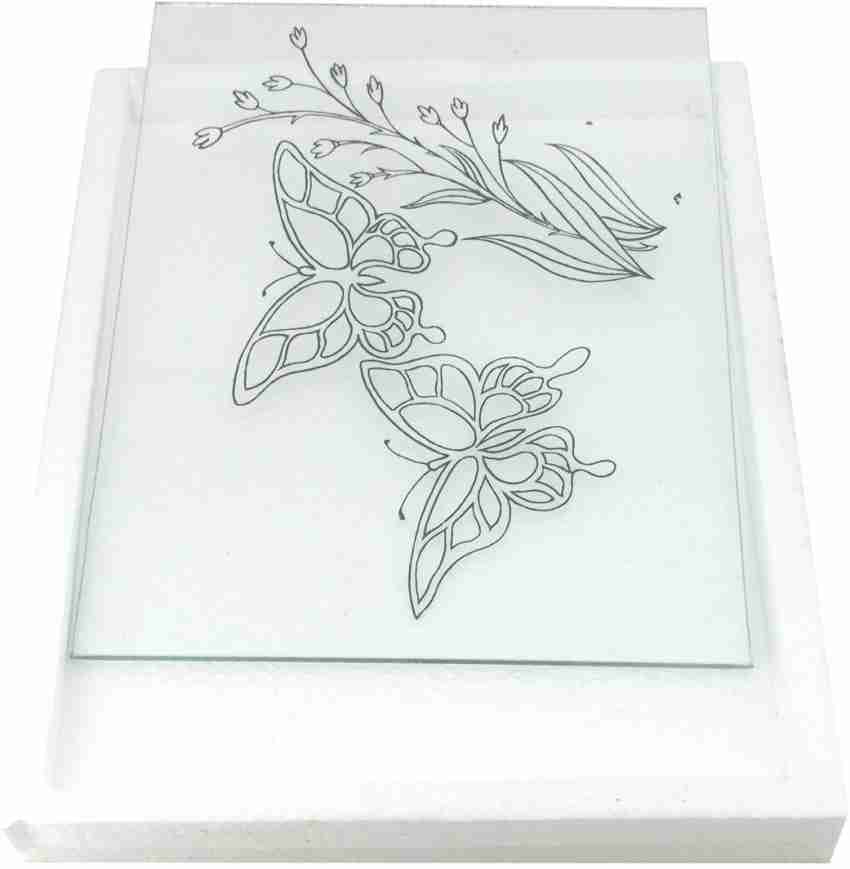 simple glass painting designs of flowers
