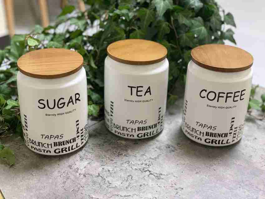 nestroots Wooden, Iron Tea Coffee & Sugar Container - 400 ml Price in India  - Buy nestroots Wooden, Iron Tea Coffee & Sugar Container - 400 ml online  at