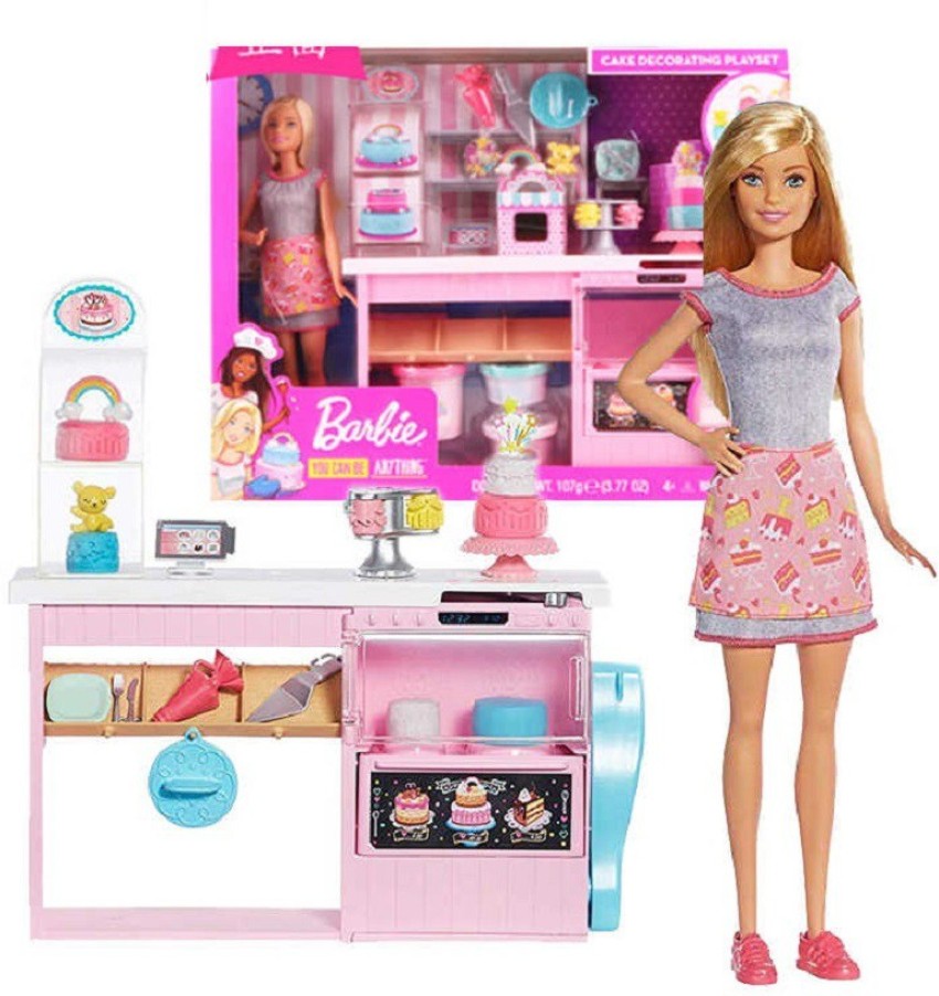 Mua Barbie Bakery Doll & Playset with Pink-Haired Petite Doll, Baking  Station, Cake-Making Molds & Dough & 20+ Accessories trên Amazon Mỹ chính  hãng 2023 | Giaonhan247