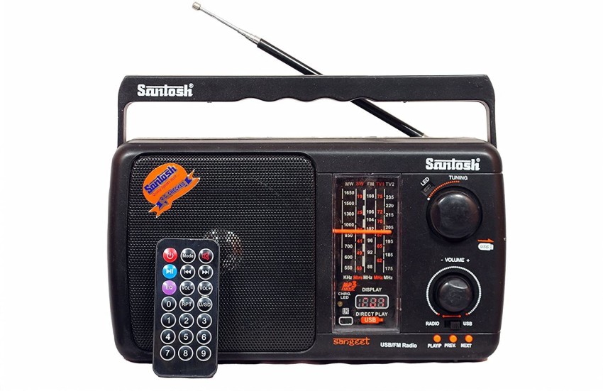Santosh Five Band Portable FM Radio with USB Support with Remote Control  (Models May Vary) FM Radio - Santosh 