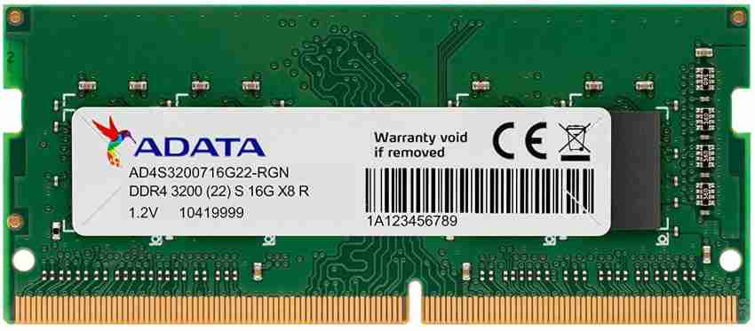 ADATA Laptop RAM DDR4 16 GB Laptop (Premier 3200MHz, 16GB RAM DDR4