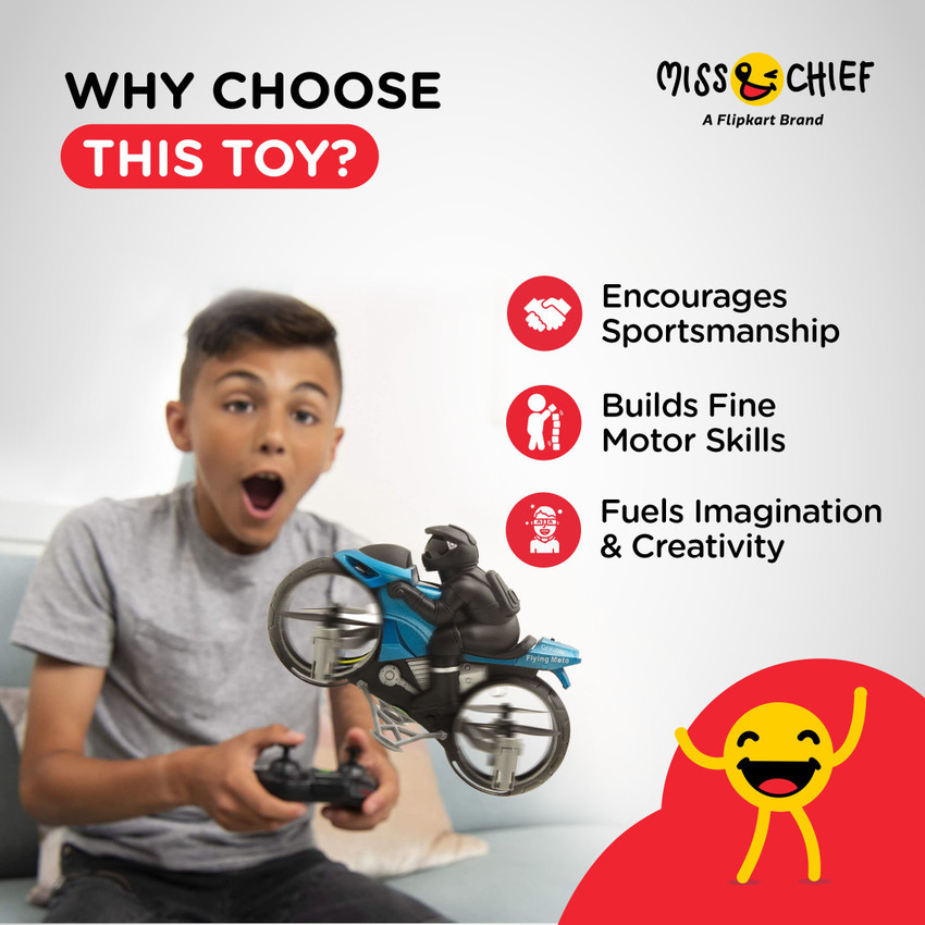 Miss Chief Flying Motorcycle Remote Control Flying Motorcycle Remote Control Buy Car toys in India. shop for Miss Chief products in India. Flipkart