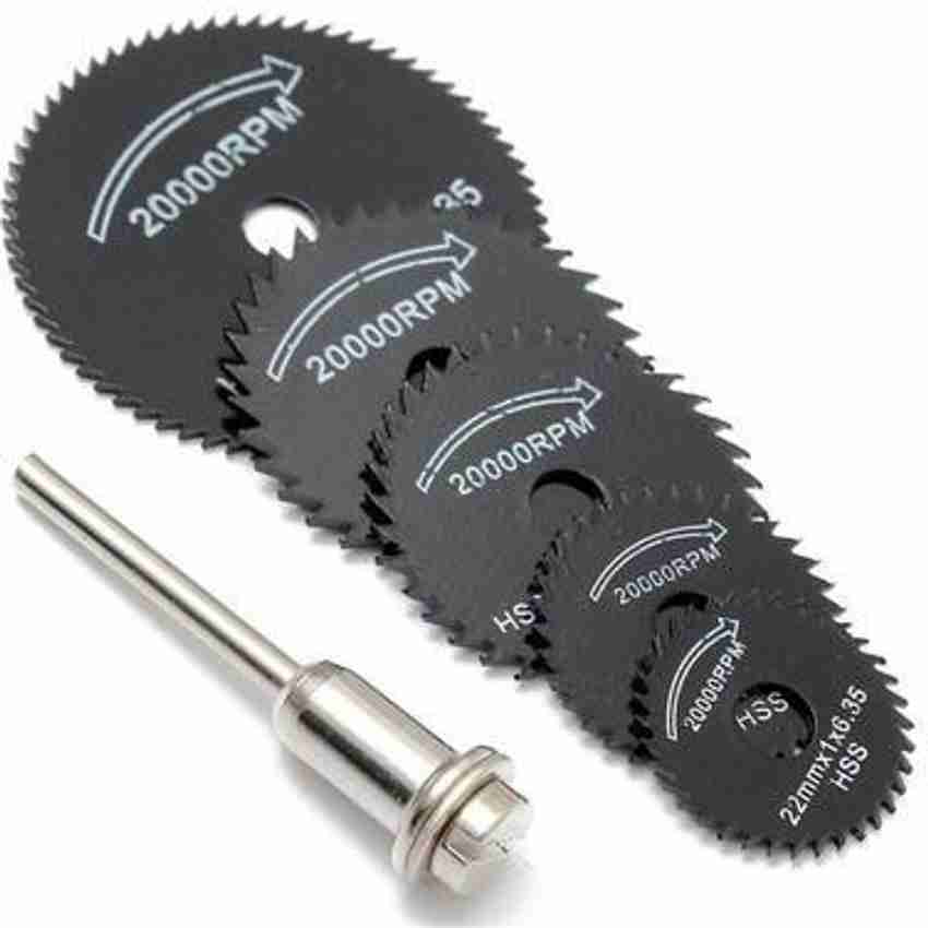 RDX 6 pc Mini HSS Circular Saw Blade Rotary Tool For Dremel Metal