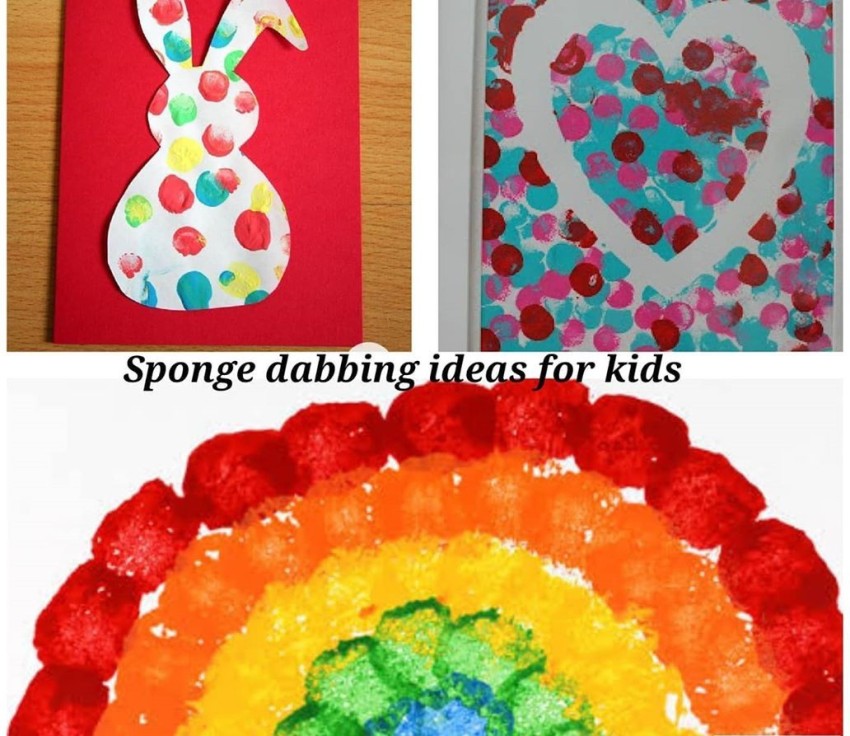Pehrovin Toddler Art Kit with kids apron, sponge dabbers, sponge
