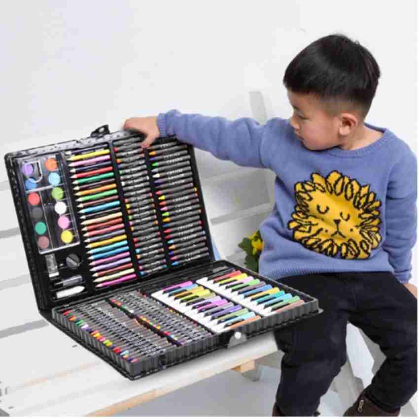 168pc Drawing Pen Art Set Kit Colored Pencils and Sketch Charcoal