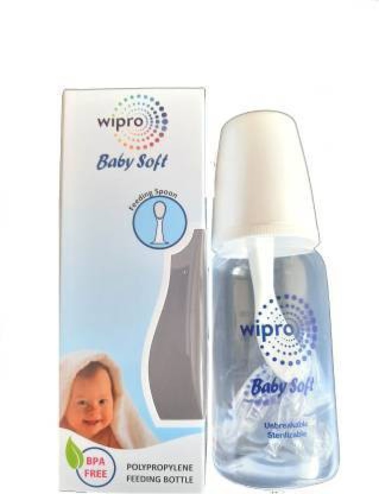 Wipro Baby Feeding Bottle 125ml with Spoon - 125 ml - Buy Wipro Transparent  products in India