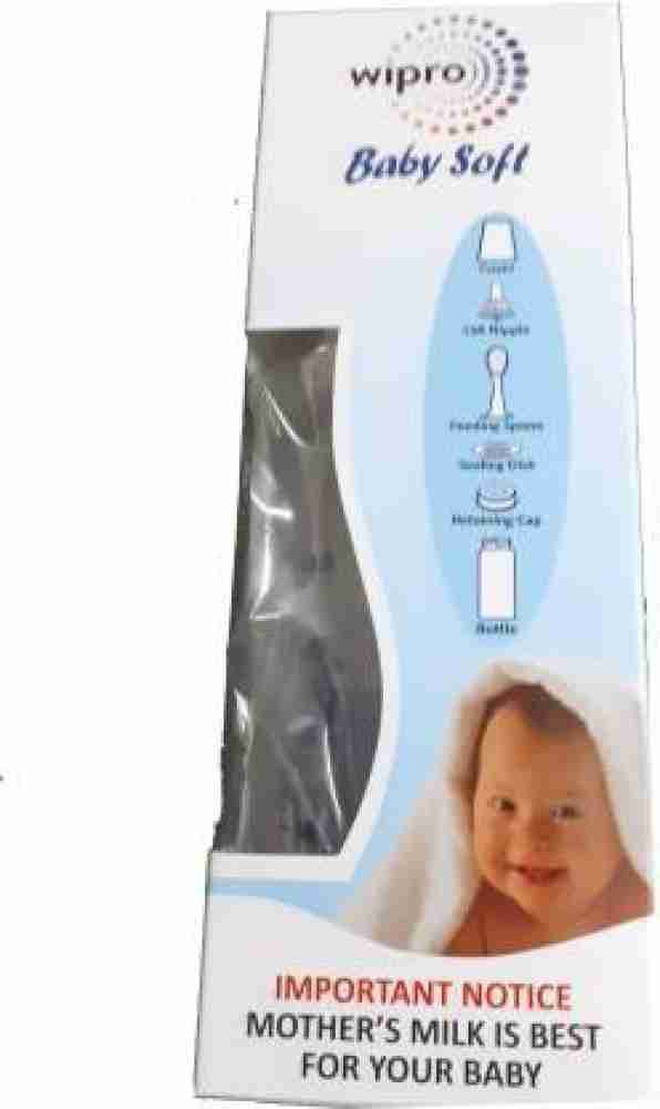 Wipro Baby Feeding Bottle 125ml with Spoon - 125 ml - Buy Wipro Transparent  products in India