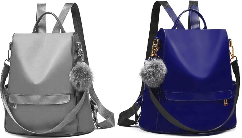 Small Backpack for Women, PU Leather Mini Bag Travel Bags-Purple 