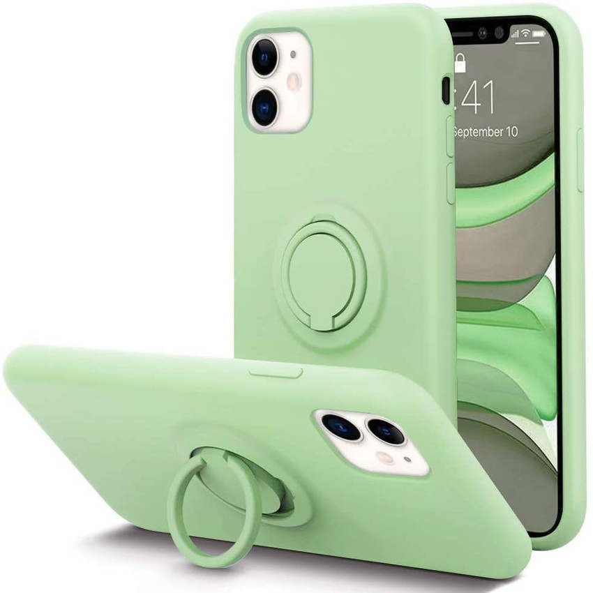 vonzee Back Cover for iPhone 11 Liquid Silicone Case with Ring