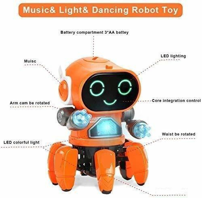 Orange robot store toy