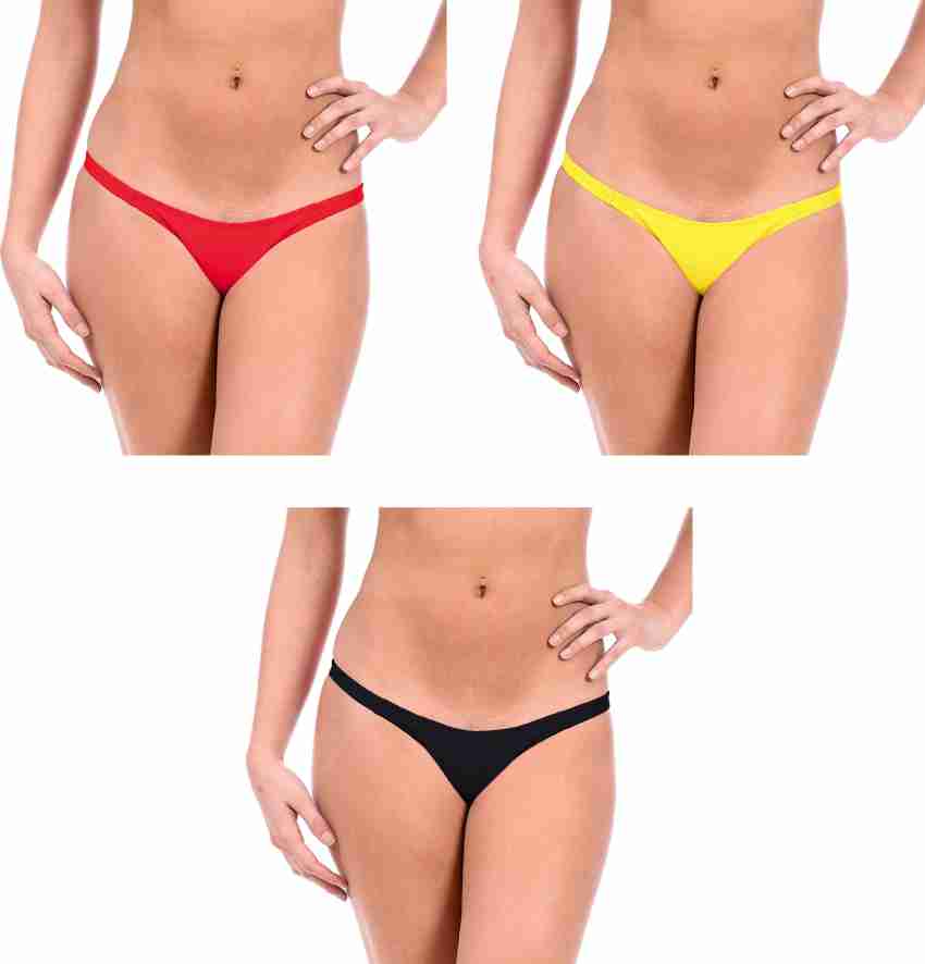 Diving deep Women Thong Beige, White, Red, Yellow Panty - Buy Diving deep Women  Thong Beige, White, Red, Yellow Panty Online at Best Prices in India