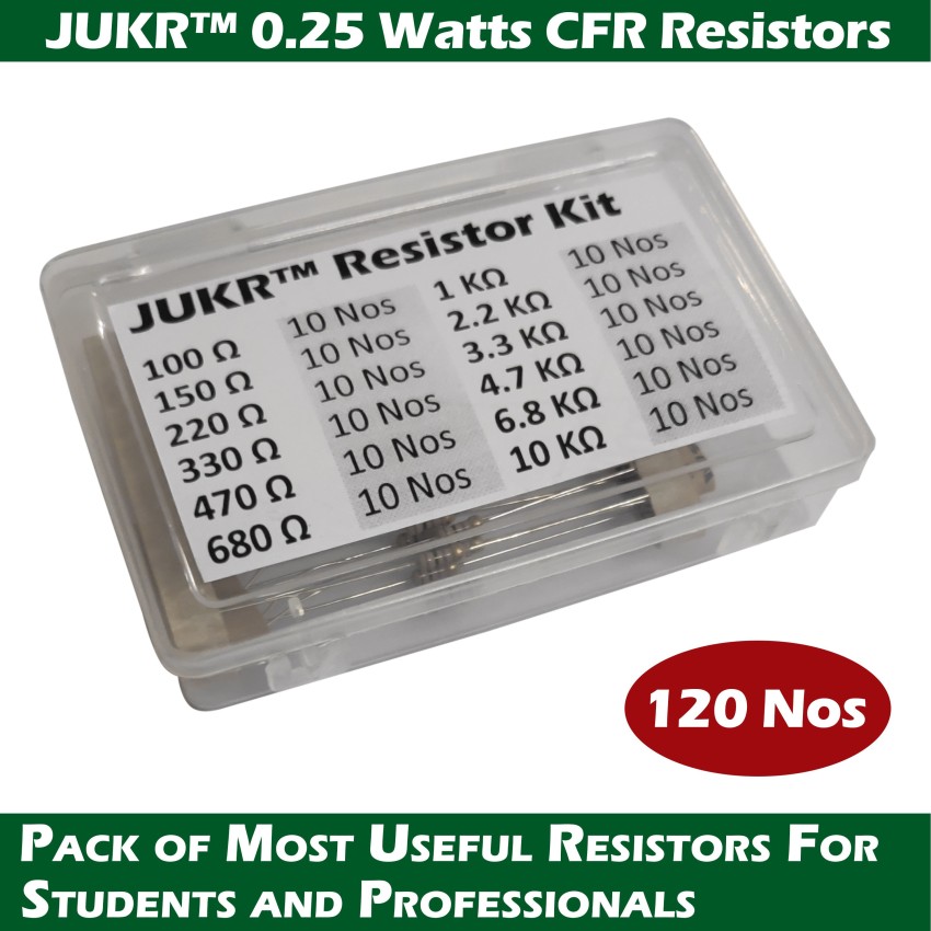 JUKR 1/4 Watts Carbon Film Resistors Students Professionals
