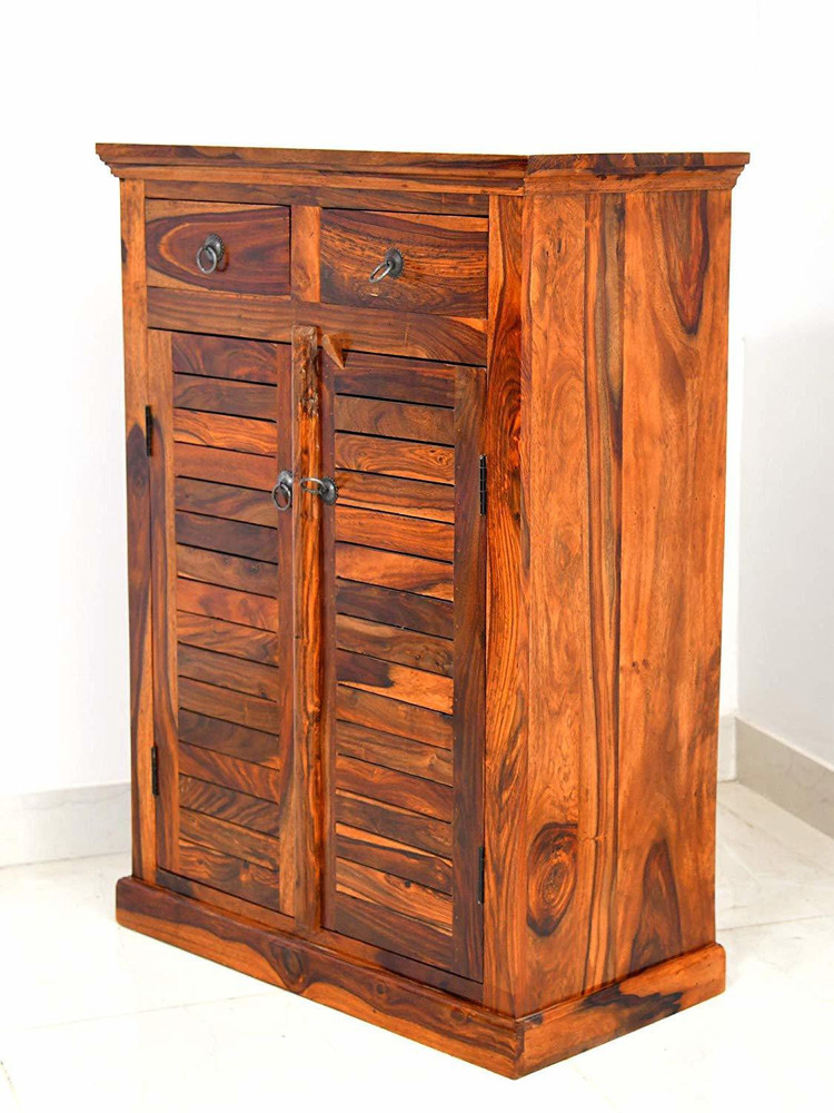 BM Wood Furniture Solid Wood shoe rack for Living Room Storage
