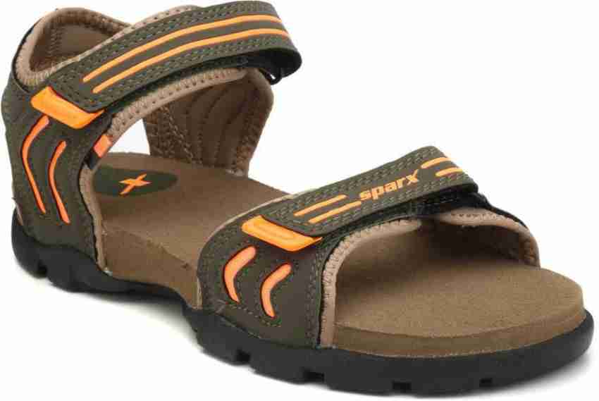 Sparx Men Olive Orange Casual