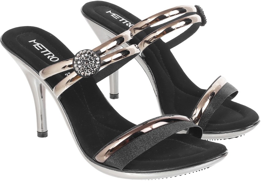 Metro black online sandals