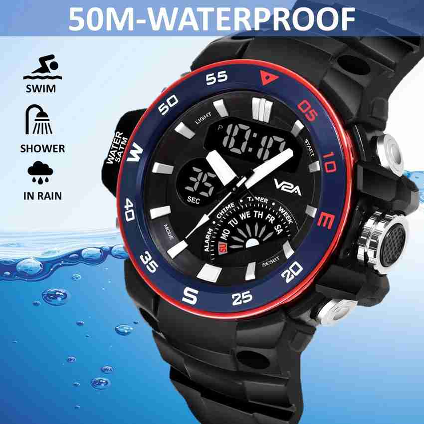 Men's analog watch with backlight sale