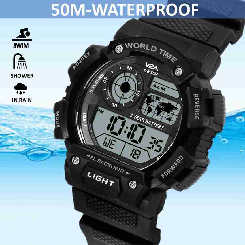 Digital world outlet time watch