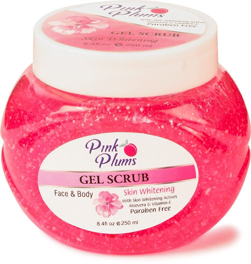 PINK PLUMS Glowing Skin Whitening Gel Scrub Mix Fruit Face Pack