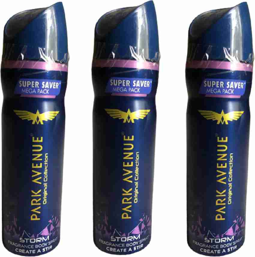 PARK AVENUE Storm Perfume Spray Pack of 3 Perfume Body Spray For