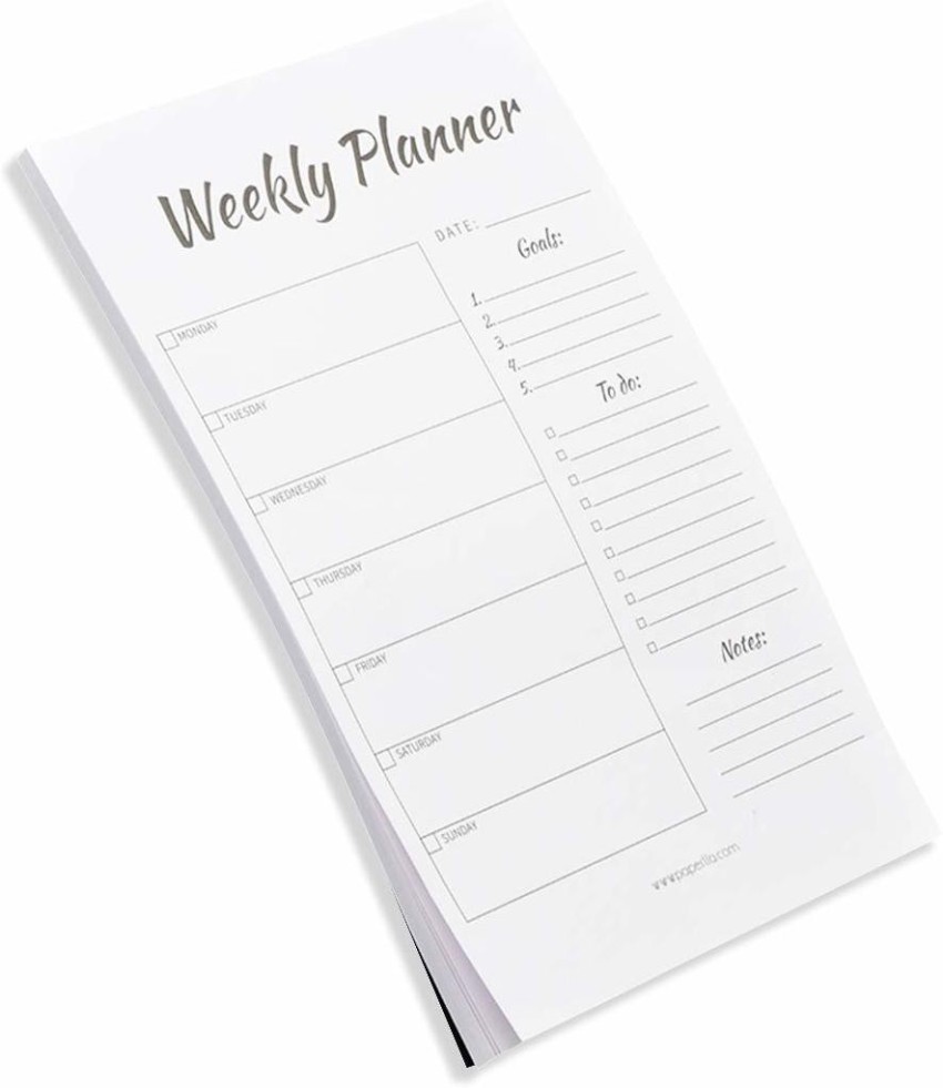 Weekly Planner Notepad Tear Off – 52 Undated Weekly Sheets Daily To Do List  , Habit Tracker, Academic Planner Notebook, Daily Work Planner- Full Year
