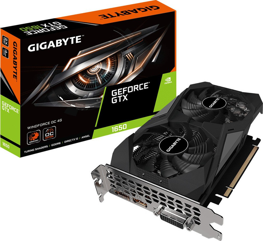 GIGABYTE NVIDIA GeForce GTX 1650 D6 pci e x16 WINDFORCE OC 4GD GV N1656WF2OC 4GD 4 GB GDDR6 Graphics Card GIGABYTE Flipkart
