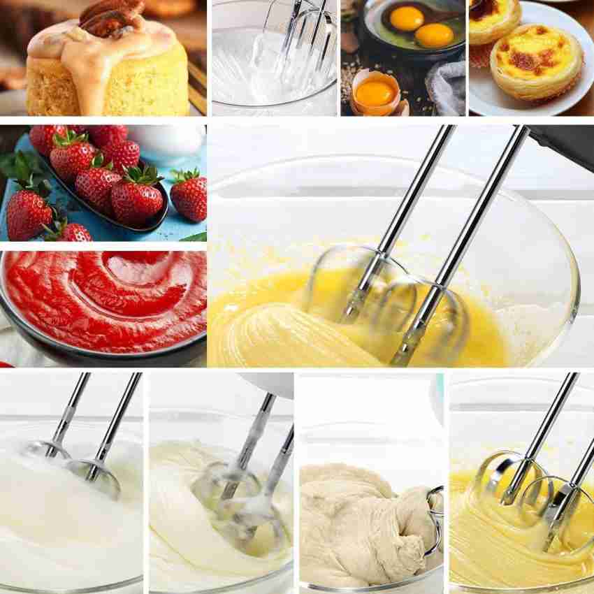 Electric Hand Mixer Kitchen Beater Spiral Whisk Stand Cake Baking Food  Blender Egg Beater Cream Dough