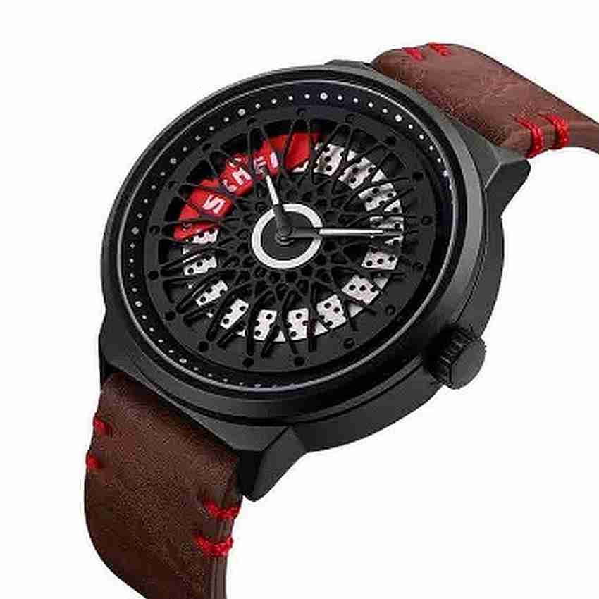 SKMEI Analog Watch For Men Buy SKMEI Analog Watch For Men 9217 Black Brown Rotating Dial analog wrist watch Online at Best Prices in India Flipkart