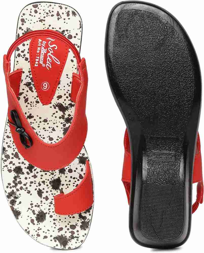 Formal Paragon Womens Red Solea Flip-Flops, Size: 9 at Rs 279/pair
