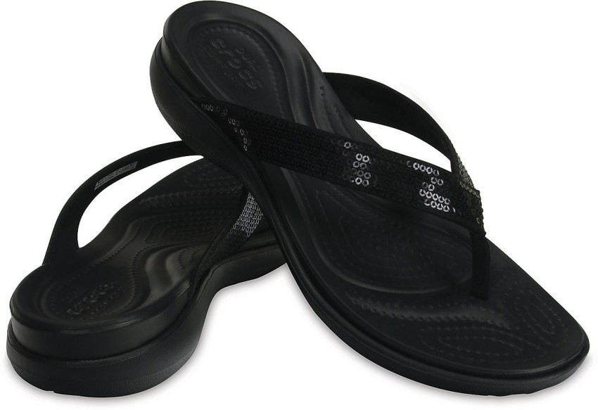 Crocs sequin flip outlet flops