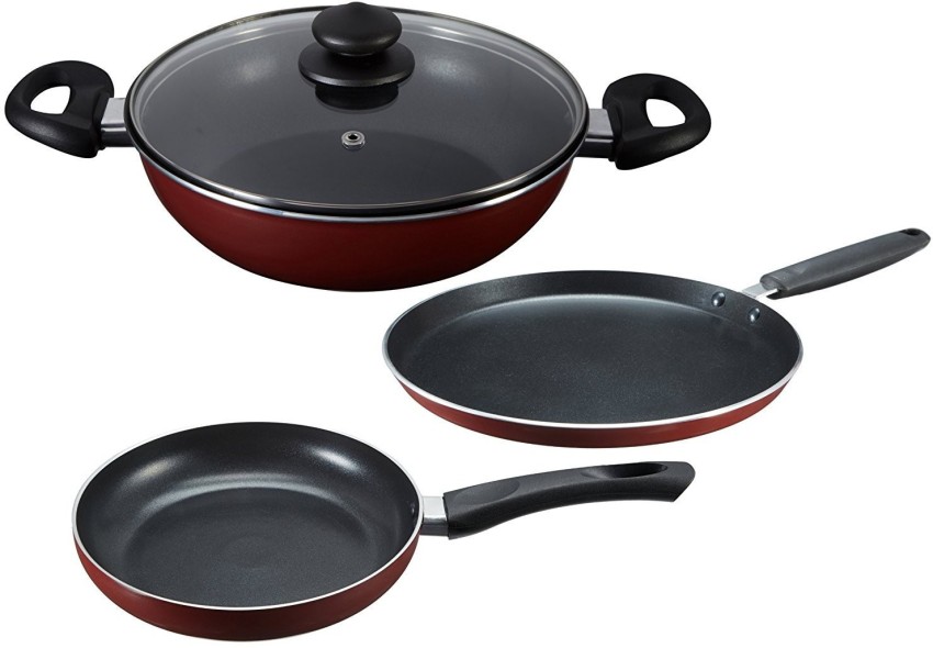 Prestige Omega Deluxe Induction Bottom Non Stick Coated Cookware Set Price in India Buy Prestige Omega Deluxe Induction Bottom Non Stick Coated Cookware Set online at Flipkart