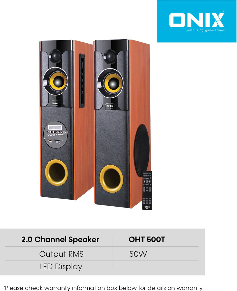 Buy Onix OHT 500T 50 W Bluetooth Tower Speaker Online from
