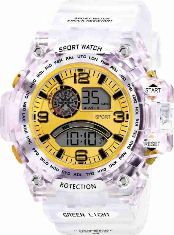 Transparent hot sale digital watch