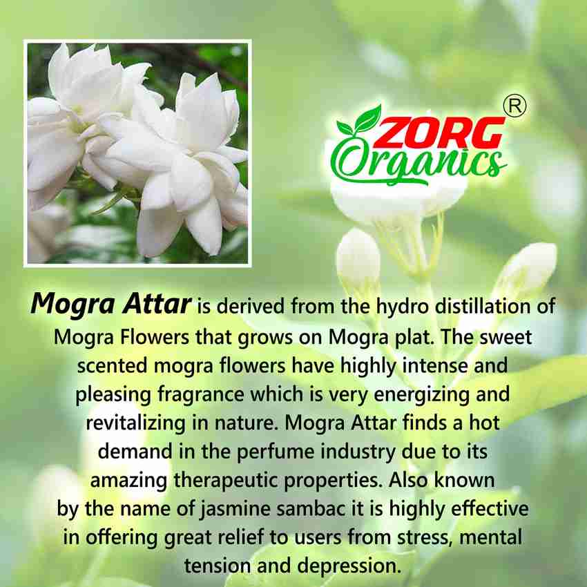 Zorg Organics Mogra Attar Perfume For Unisex Pure Natural
