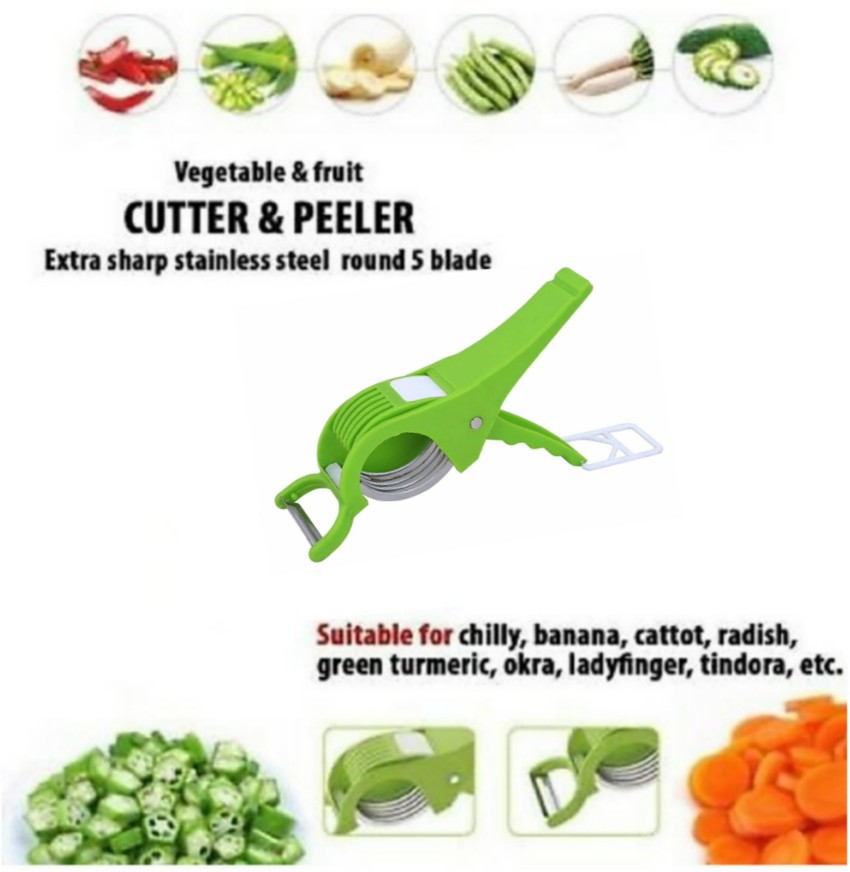 R.sons Compact Vegetable Chopper (350 ml, Green) 1 cutter and