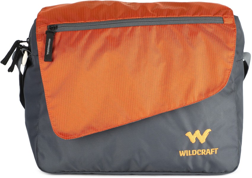 Buy Wildcraft Men Women Grey Orange Messenger Bag