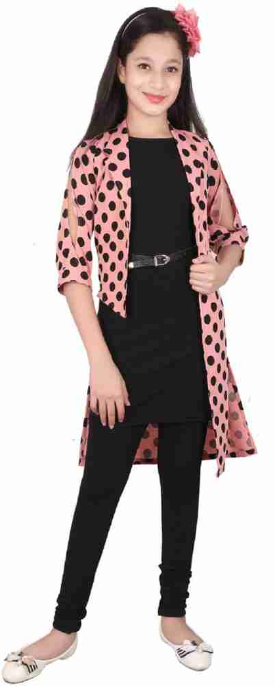 ASHI THE WESTERN STYLE Girls Casual Dress Coat Legging Belt