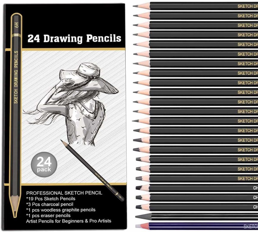 12Pcs 4H-14B Sketch Drawing Pencil 4H 2H H HB B 2B 4B 6B 8B 10B