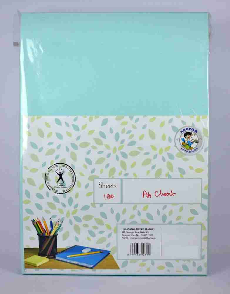 Meera Multicolor Chart UNRULED A4 135 gsm Drawing Paper -  Drawing Paper