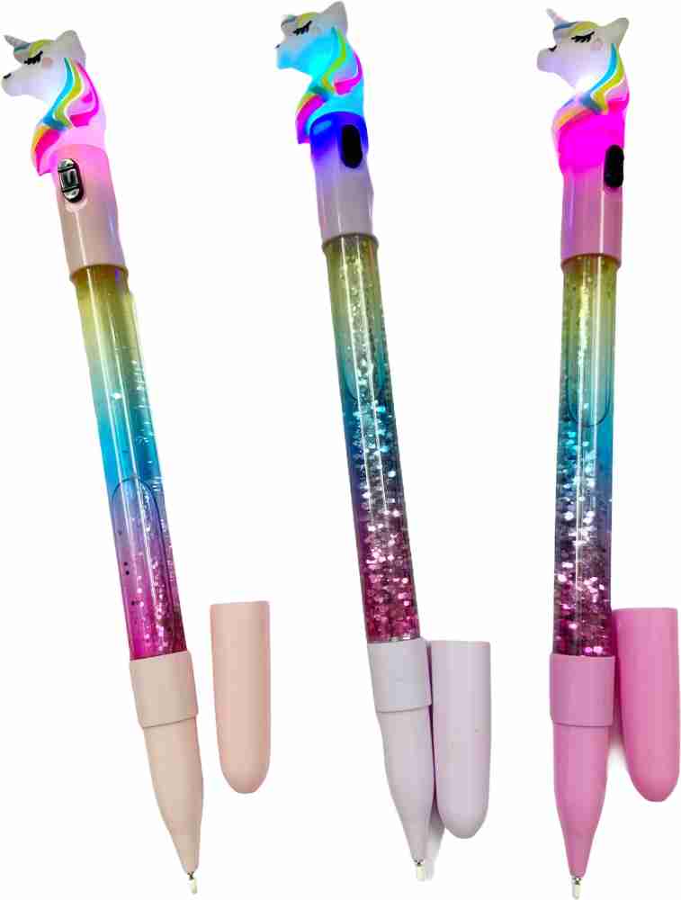 Unicorn Collection 6 Piece Beautiful Glitter Light Gel Pen for Kids