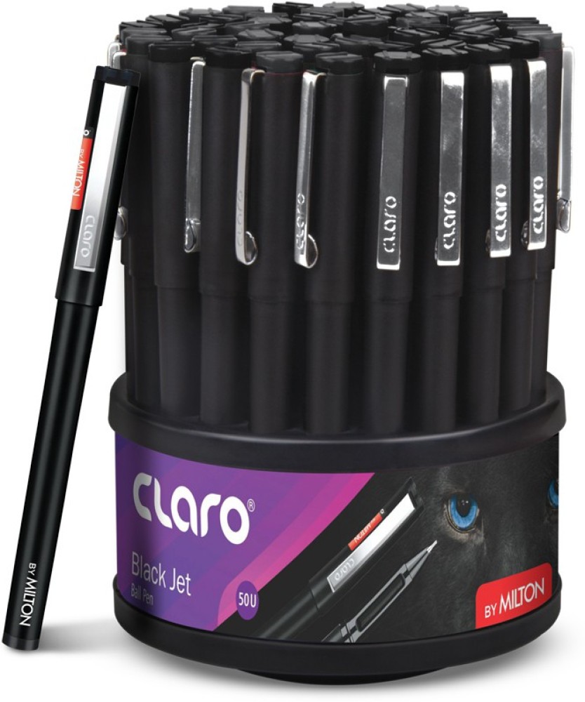 100-Piece Gel Pen Set with Rotating Stand, Black