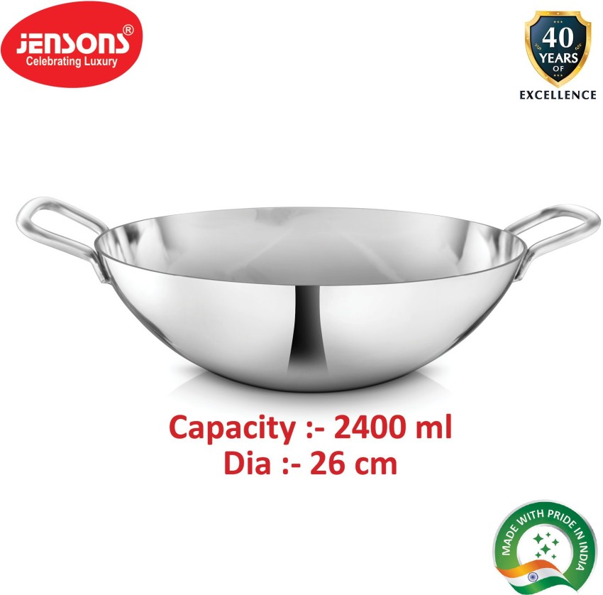 TRIVANTAGE NICKEL FREE STAINLESS STEEL TRIPLY COOKWARE KADAI - 26 CM